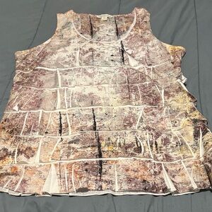Sleeveless, lined and Tiered Top from Coldwater Creek, Size 1X